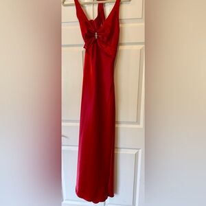 Red evening gown